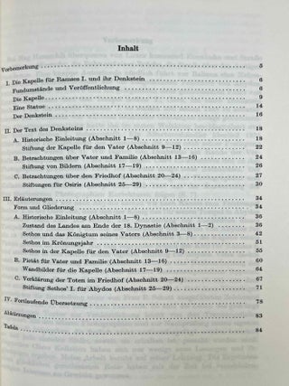 Akademieschriften, 1950-1967. 1) Eine &auml;gyptische Schreibpalette als Rechenbrett. 2) Alt&auml;gyptische Festdaten. 3) Der Denkstein Sethos' I. f&uuml;r die Kapelle Ramses' I. in Abydos. 4) Die Deutung der Geheimnisse des Rituals f&uuml;r die Abwehr des B&ouml;sen. 5) Hieroglyphen - Untersuchungen zum Ursprung der Schrift. 6) Kanais. Der Tempel Sethos I. im Wadi Mia. 7) Die Reinigung Pharaohs in einem memphitischen Tempel (Berlin P 13242). 8) Das sch&ouml;ne Fest vom W&uuml;stentale. Festbr&auml;uche einer Totenstadt. 9) Die Schrift der verborgenen Kammer in K&ouml;nigsgr&auml;bern der 18. Dynastie. (Gliederung, Titel und Vermerke). 10) Zum Kr&ouml;nungstag der K&ouml;nigin Hatscheps&ucirc;t. 11) Zur Kr&ouml;nungstitulatur der Pyramidenzeit. 12) Zum Weltbild der Jenseitsf&uuml;hrer des neuen Reiches.[newline]M11917-12.jpeg