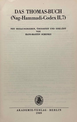 Das Thomas-Buch. Nag-Hammadi-Codex II, 7.
