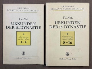 Item #M11928a Urkunden (IV) (Urkunden des Ägyptischen Altertums IV. Abt.) der 18. Dynastie....