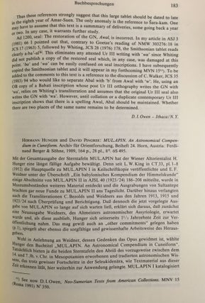 Der Mardukstern Neberu. Together with: Buchbesprechnung von Johannes Koch über Hunger/Pingree: MUL.APIN, an astronomical compedium in cuneiform, Horn 1989[newline]M1194-04.jpg
