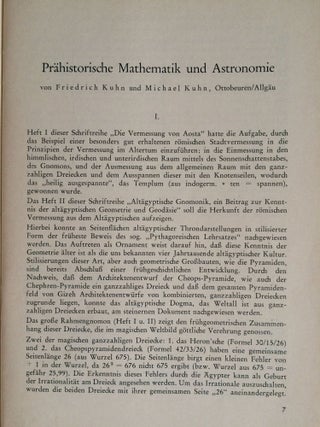 Prähistorische Mathematik und Astronomie. Ein Beitrag zur Kenntnis der frühesten Formen der Mathematik und Astronomie