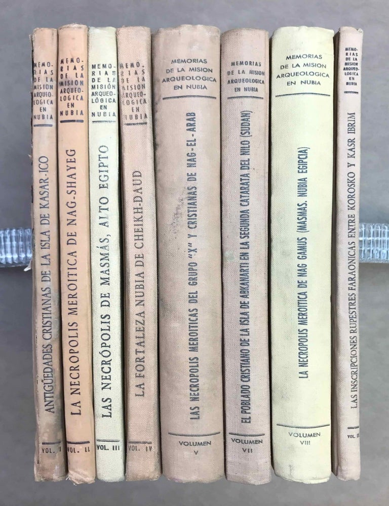 Item #M12038 Memorias de la Misi&oacute;n Arqueol&oacute;gica Espa&ntilde;ola en Nubia (Egipto y Sud&aacute;n) 1, 2, 3, 4, 5, 7, 8 & 9. PRESEDO VELO Francisco J. et alii.[newline]M12038-00.jpeg