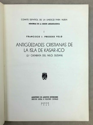 Memorias de la Misi&oacute;n Arqueol&oacute;gica Espa&ntilde;ola en Nubia (Egipto y Sud&aacute;n) 1, 2, 3, 4, 5, 7, 8 & 9.[newline]M12038-02.jpeg