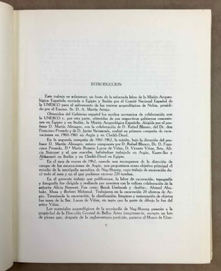 Memorias de la Misión Arqueológica Española en Nubia (Egipto y Sudán) 1, 2, 3, 4, 5, 7, 8 & 9.