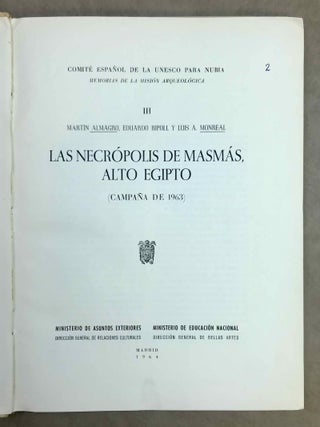 Memorias de la Misi&oacute;n Arqueol&oacute;gica Espa&ntilde;ola en Nubia (Egipto y Sud&aacute;n) 1, 2, 3, 4, 5, 7, 8 & 9.[newline]M12038-11.jpeg