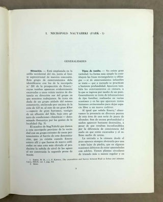 Memorias de la Misión Arqueológica Española en Nubia (Egipto y Sudán) 1, 2, 3, 4, 5, 7, 8 & 9.