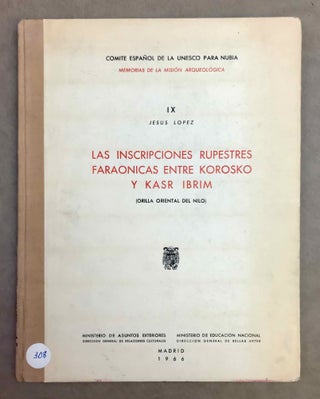 Memorias de la Misión Arqueológica Española en Nubia (Egipto y Sudán) 1, 2, 3, 4, 5, 7, 8 & 9.