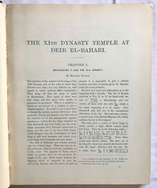 The XIth Dynasty Temple at Deir El-Bahari. Part I, II & III (complete set)