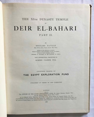 The XIth Dynasty Temple at Deir El-Bahari. Part I, II & III (complete set)