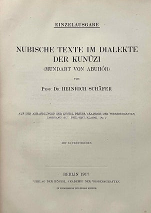 Nubische texte im Dialekte der Kunûzi (mundart von Abuhôr)