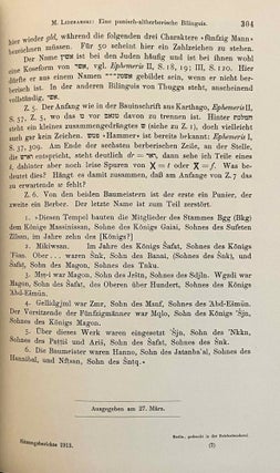 Eine punisch-altberberische Bilinguis aus einem Tempel des Massinissa