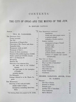 The mound of the Jew and the city of Onias. Belbeis, Samanood, Abusir, Tukh el-Karmus. 1887. The antiquities of Tell el-Yahudiyeh and miscellaneous works in Lower Egypt during the years 1887-1888[newline]M1206-04.jpeg
