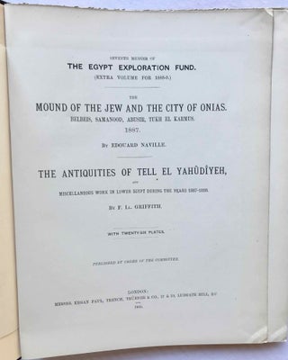 The mound of the Jew and the city of Onias. Belbeis, Samanood, Abusir, Tukh el-Karmus. 1887. The antiquities of Tell el-Yahudiyeh and miscellaneous works in Lower Egypt during the years 1887-1888[newline]M1206a-02.jpg