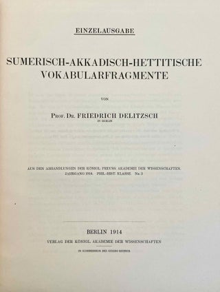Sumerisch-akkadisch-hettitische Vokabularfragmente