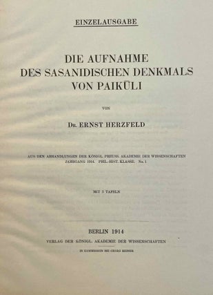 Die Aufnahme des sasanidischen Denkmals von Paikuli