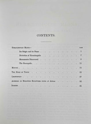 Ahnas el-Medineh and The tomb of Paheri at El-Kab. With chapters on Mendes, the nome of Thoth and Leontopolis by Edouard Naville. And appendix on Byzantine sculptures by Professor T. Hayter Lewis.