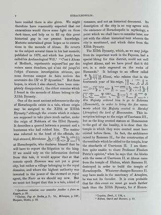 Ahnas el-Medineh and The tomb of Paheri at El-Kab. With chapters on Mendes, the nome of Thoth and Leontopolis by Edouard Naville. And appendix on Byzantine sculptures by Professor T. Hayter Lewis.