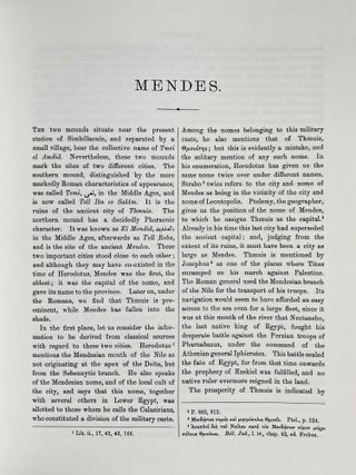 Ahnas el-Medineh and The tomb of Paheri at El-Kab. With chapters on Mendes, the nome of Thoth and Leontopolis by Edouard Naville. And appendix on Byzantine sculptures by Professor T. Hayter Lewis.