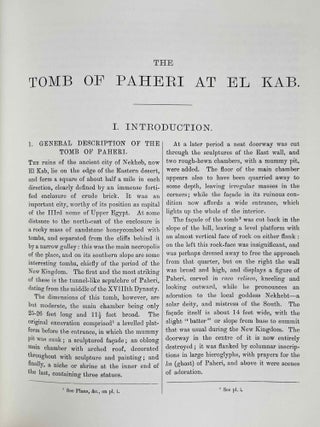 Ahnas el-Medineh and The tomb of Paheri at El-Kab. With chapters on Mendes, the nome of Thoth and Leontopolis by Edouard Naville. And appendix on Byzantine sculptures by Professor T. Hayter Lewis.