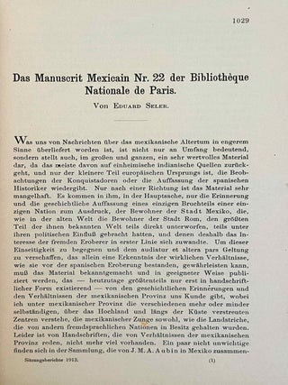 Das Manuscrit Mexicain nr. 22 der Biblioth&egrave;que Nationale de Paris[newline]M12080-01.jpeg