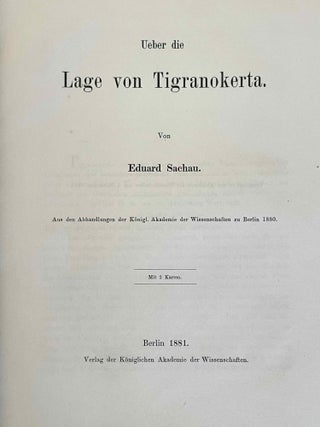 Ueber die Lage von Tigranokerta