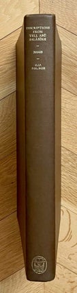 Item #M12095 Inscriptions from Tell Abu Salabikh. BIGGS Robert D