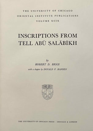 Inscriptions from Tell Abu Salabikh