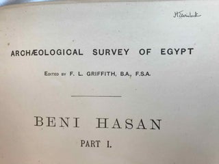 Beni Hasan. Part I, II, III & IV (complete set). Signed copies.[newline]M1209l-06.jpg