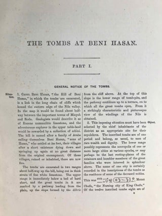 Beni Hasan. Part I, II, III & IV (complete set). Signed copies.[newline]M1209l-08.jpg