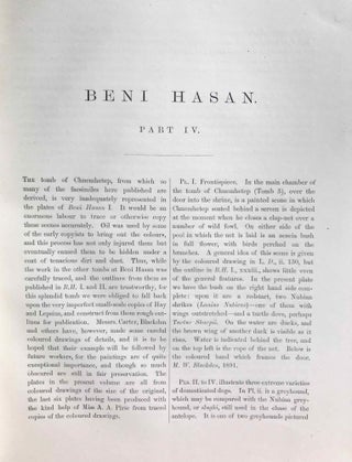 Beni Hasan. Part I, II, III & IV (complete set). Signed copies.[newline]M1209l-33.jpg