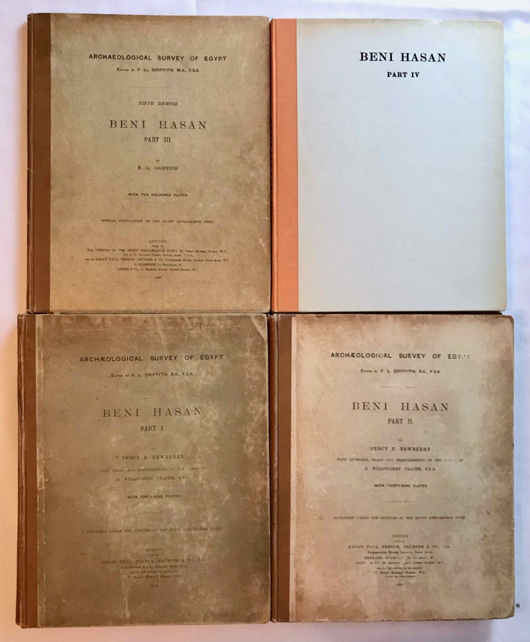 Item #M1209l Beni Hasan. Part I, II, III & IV (complete set). Signed copies. GRIFFITH Francis Llewellyn T. - NEWBERRY Percy E.[newline]M1209l.jpg