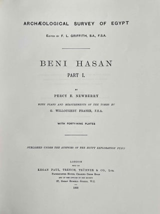 Beni Hasan. Part I.