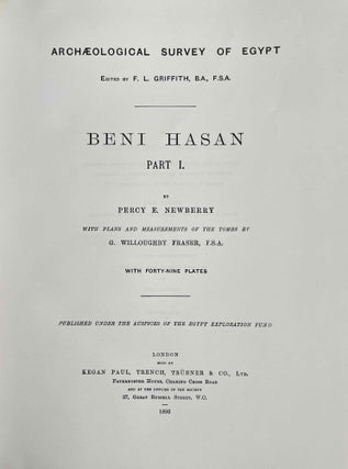 Beni Hasan. Part I.