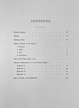 Beni Hasan. Part I.