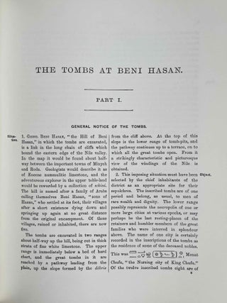 Beni Hasan. Part I.