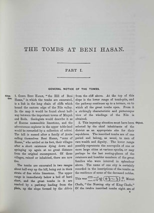 Beni Hasan. Part I.