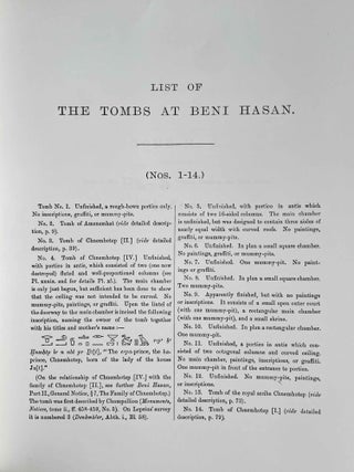 Beni Hasan. Part I.
