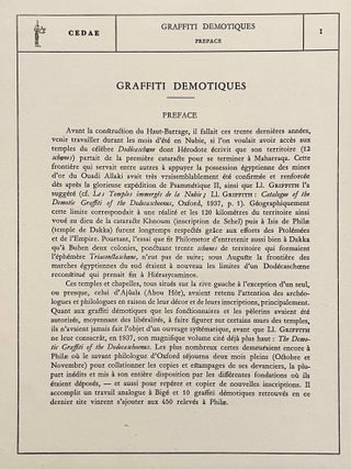Graffiti d&eacute;motiques du Dod&eacute;caschoene. Qertassi-Kalabcha-Dendour-Dakka-Maharraaqa.[newline]M12100-04.jpeg