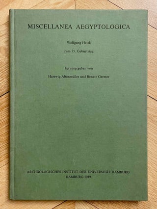 Item #M12109 Miscellanea aegyptologica. Wolfgang Helck zum 75. Geburtstag. HELCK Wolfgang -...