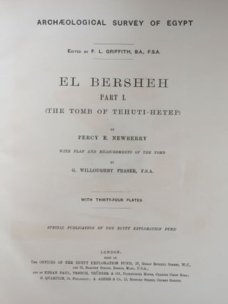 El-Bersheh. Part I: The tomb of Tehuti-Hetep. Part II. (complete set)[newline]M1211-03.jpg
