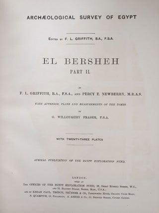El-Bersheh. Part I: The tomb of Tehuti-Hetep. Part II. (complete set)[newline]M1211-12.jpg