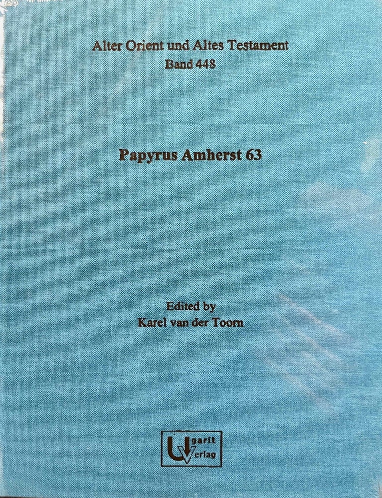 Item #M12119 Papyrus Amherst 63. TOORN Karel, van der.[newline]M12119-00.jpeg