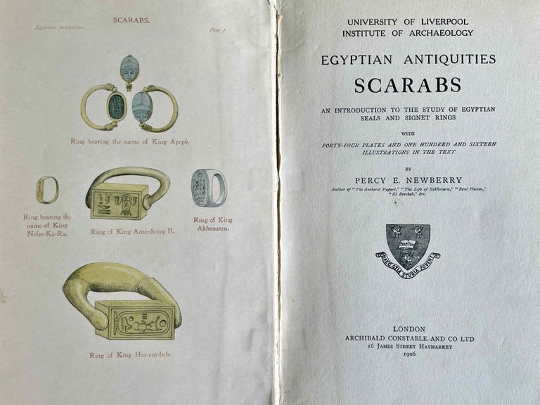 Item #M1212a Scarabs: an introduction to the study of Egyptian seals and signet rings. NEWBERRY Percy E.[newline]M1212a-00.jpeg