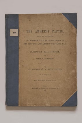Item #M1214 The Amherst papyri. Being an account of the Egyptian Papyri in the collection of the...[newline]M1214.jpg