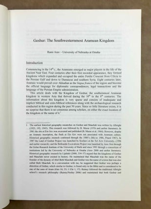 Arameans, Chaldeans, and Arabs in Babylonia and Palestine in the First Millennium B.C.