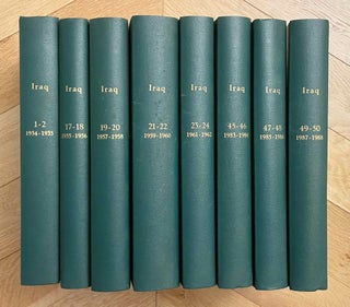 Item #M12211 Iraq. Journal of the British School of Archaeology in Iraq. Volumes 1-2, 17-24,...