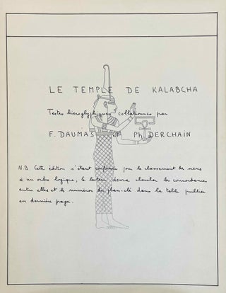 Le temple de Kalabcha. Textes hiéroglyphiques.