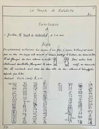 Le temple de Kalabcha. Textes hiéroglyphiques.