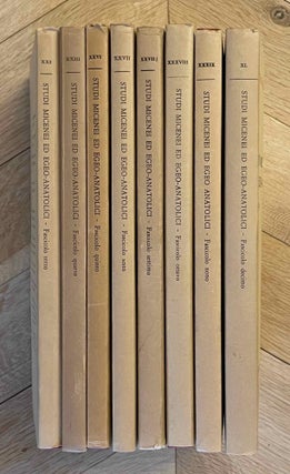 Item #M12222 Studi Micenei ed Egeo-anatolici. Volumes 3-12. AAE - Journal - Set