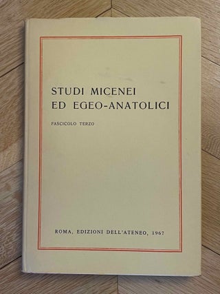 Studi Micenei ed Egeo-anatolici. Volumes 3-12.